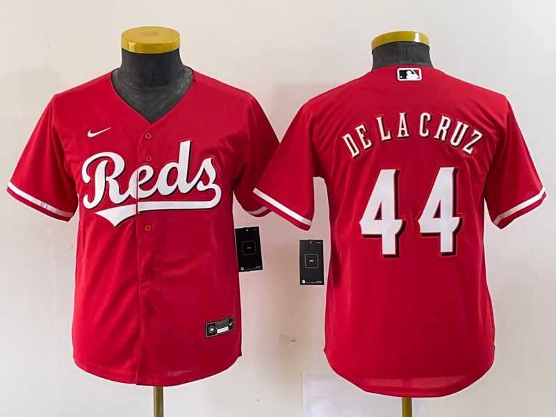 Youth Cincinnati Reds #44 Elly De La Cruz Red Cool Base Stitched Baseball Jersey2,We sell and wholesale Youth Cincinnati Reds #44 Elly De La Cruz Red Cool Base Stitched Baseball Jersey2 on line form chian!